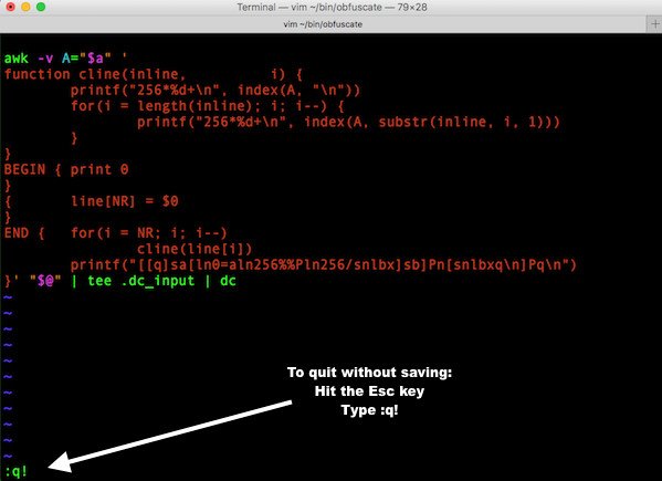 what is default command line text editor for bash in mac